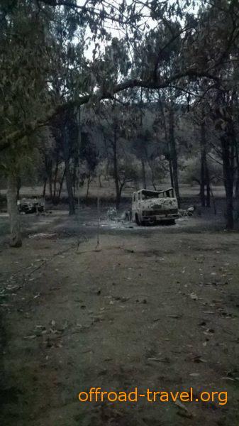 zerstörter Magirus Deutz nach dem Brand