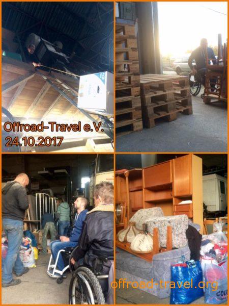 Sortierung im Spendenlager